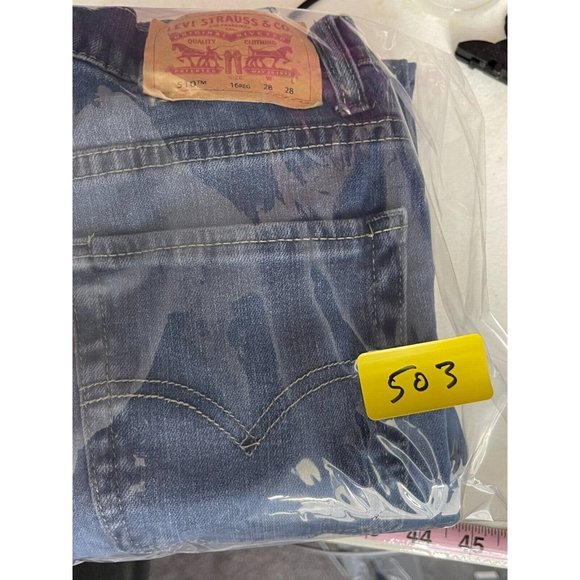 Levi's 510 Skinny Red Tab Jeans Size 16 Reg 28 X 28 Boys Girls Straight Mid-Rise - Picture 10 of 10